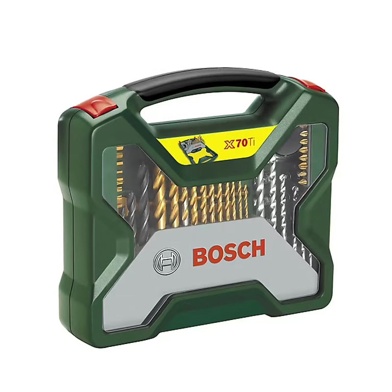 Coffret Bosch X-Line de forets et embouts de vissage à revêtement TiN, 70 pièces
