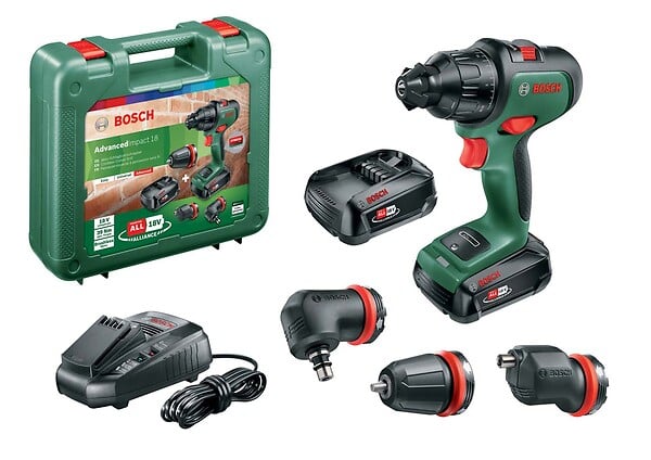 Perceuse à percussion AdvancedImpact + 2 batteries - 18V BOSCH DIY