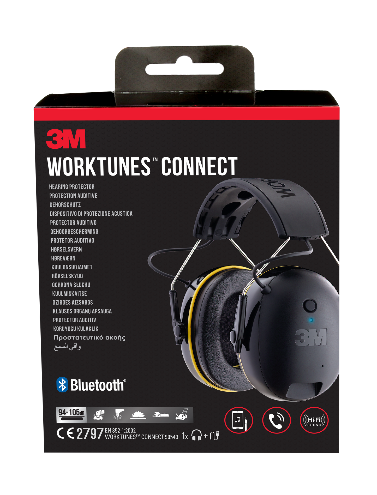 Casque 3M™ WORKTUNES connection Bluetooth Noir SNR 31 dB