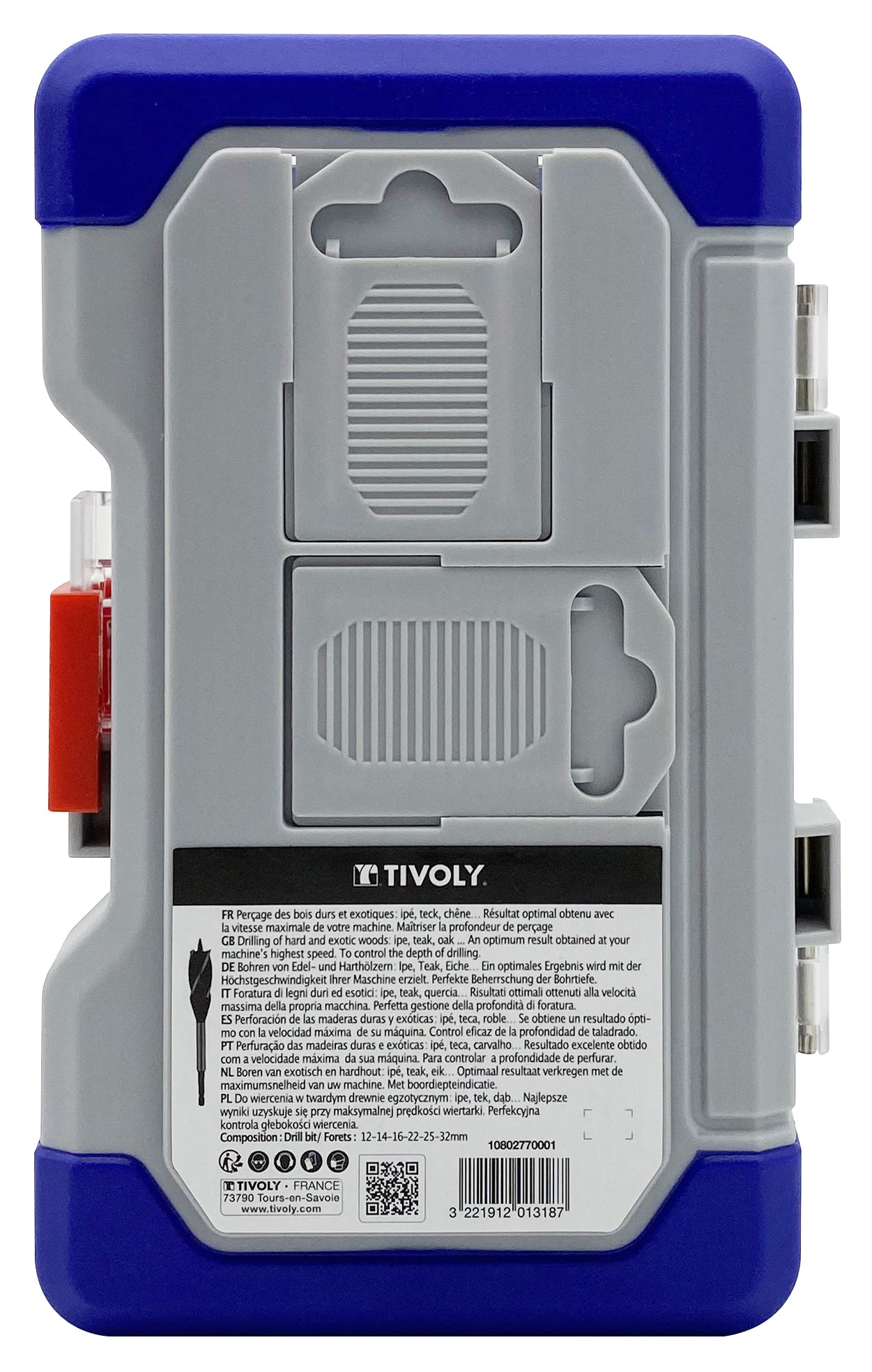 Tivoly Coffret 6 forets bois 4 taillants queue hexagonale Ø 12 à 32mm