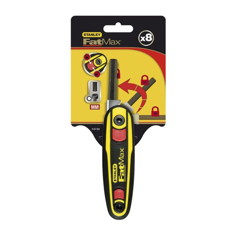 Jeu de 8 clés mâles 6 pans sur support verrouillable STANLEY 0-97-552
