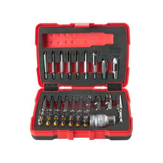 Coffret d'embouts d'extraction pour vis TORX® et 6 pans, 34 pcs  - KS TOOLS - 150.7060