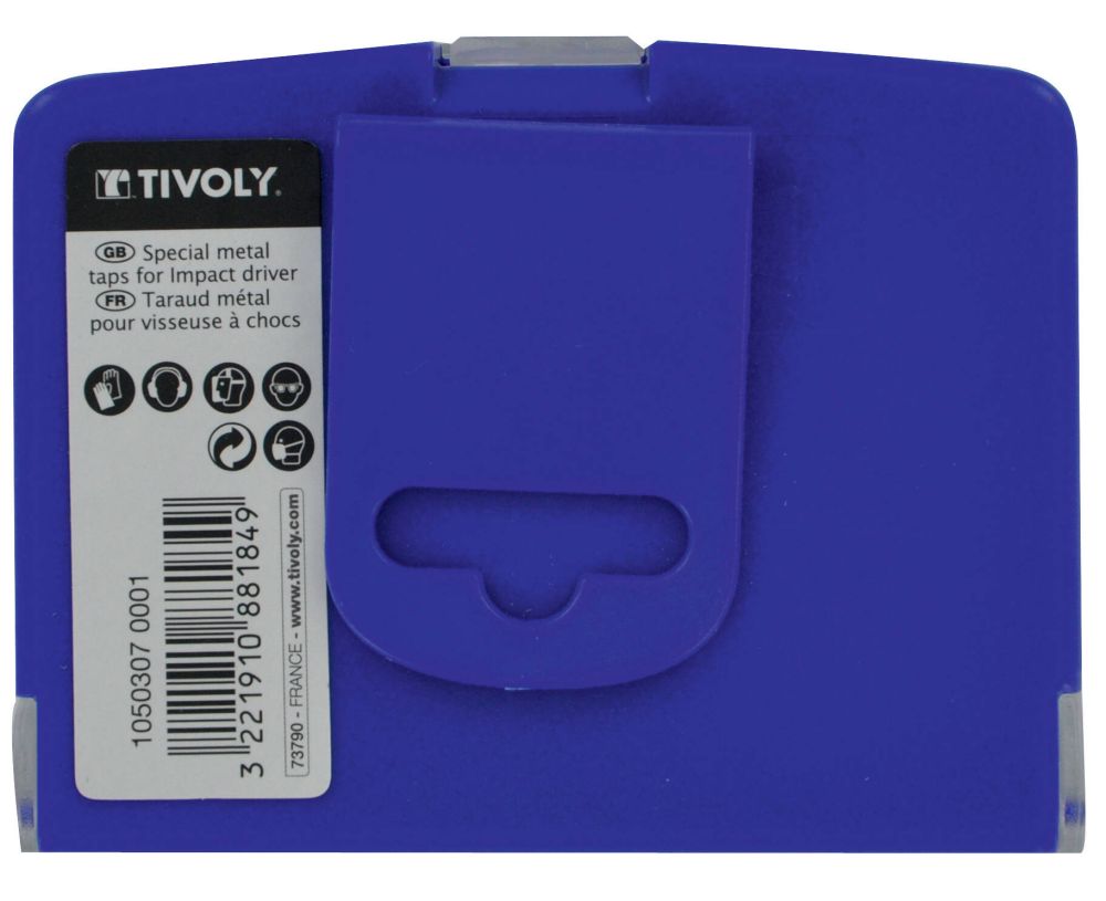 Tivoly   7 pièces - 6 tarauds HSS queue hexagonale M3 à M10 -Porte-embout Quick change