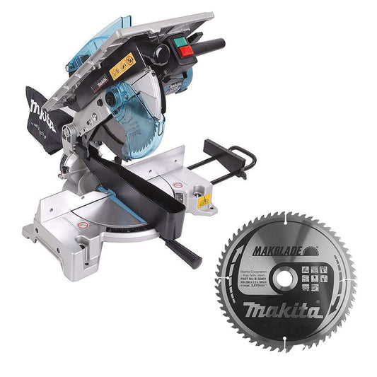 Pack scie à onglet et délignage LH1040 MAKITA + lame bois carbure B-32801