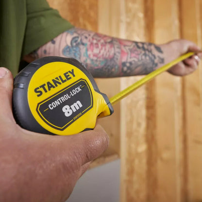 Mesure 8 m x 25 mm double marquage magnétique control-lock - STANLEY - STHT37232-0