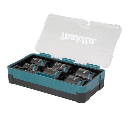 Coffret de 6 douilles MAKITA IMPACT BLACK + Adaptateur HEXA 1/4''E-16592