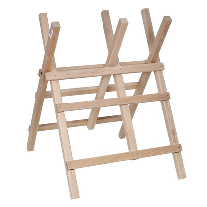 Chevalet porte buche RIBIMEX en bois 3 branches
