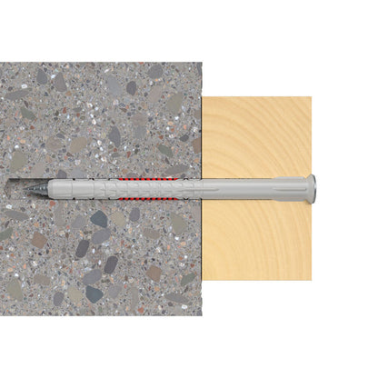 Cheville rallongée DuoXpand 10x120 avec vis à tête fraisée en acier électrozingué FISCHER 562157 Boîte de 50