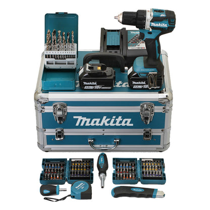 Perceuse visseuse MAKITA LXT DDF484RTX6 avec accessoires + Enceinte DMR202B