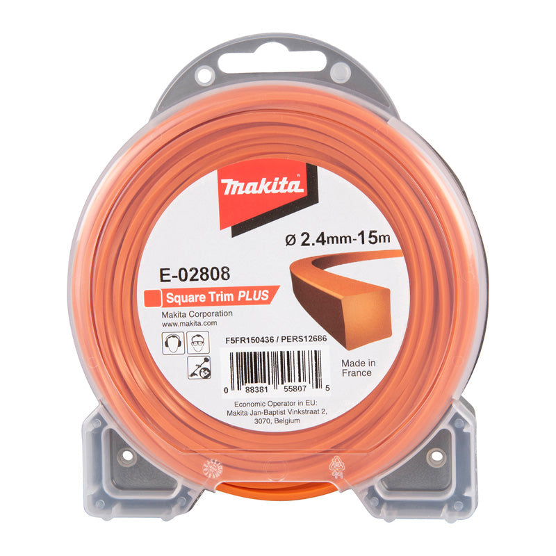 Fil carré Square Trim+ MAKITA E-02808 2,4mm x 15m