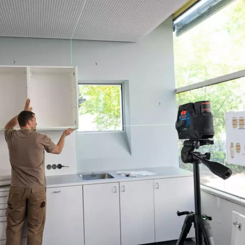 Laser combiné  BOSCH GCL 12V-50-22 CG + Support RM 20 + Batterie GBA 12V 2.0Ah en L-Boxx