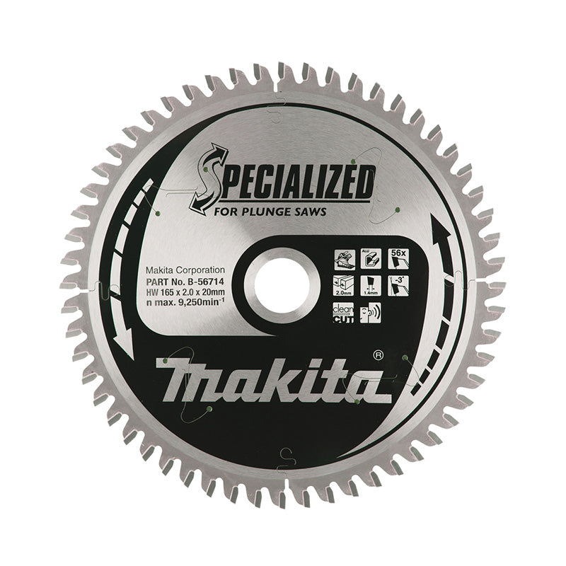Lame carbure “Specialized” aluminium MAKITA B-56714 pour scies plongeantes à batterie