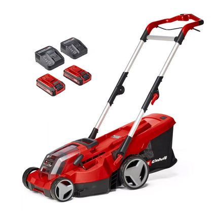 Tondeuse à gazon sans fil RASARRO 36/36 Kit Power X-Change EINHELL 3413282 avec 2 batteries 3,0 Ah et 2 chargeurs