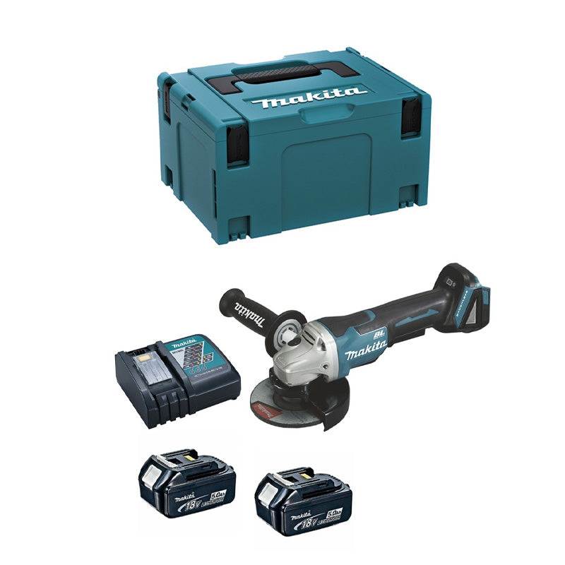 Meuleuse Ø 125 mm 2x5Ah 18V LXT ® MAKITA DGA508RTJ en MAKPAC