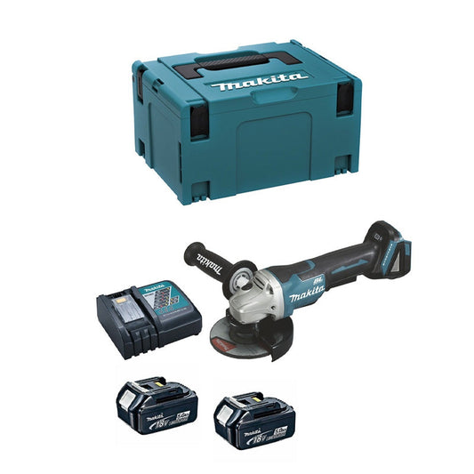 Meuleuse Ø 125 mm 2x5Ah 18V LXT ® MAKITA DGA508RTJ en MAKPAC