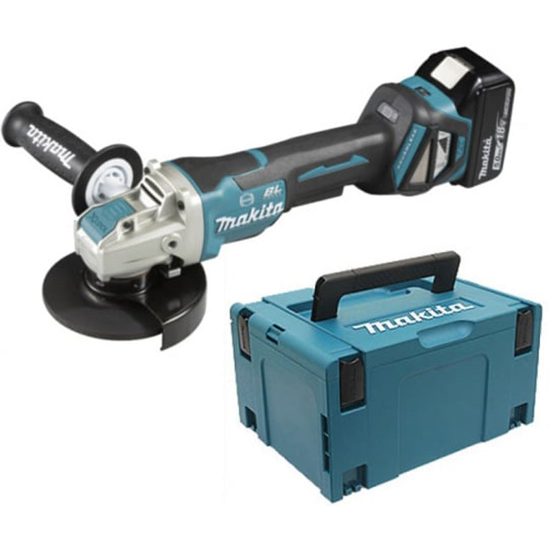 Meuleuse Ø 125 mm 2x5Ah 18V LXT ®MAKITA DGA519RTJ1 en MAKPAC + X-Lock