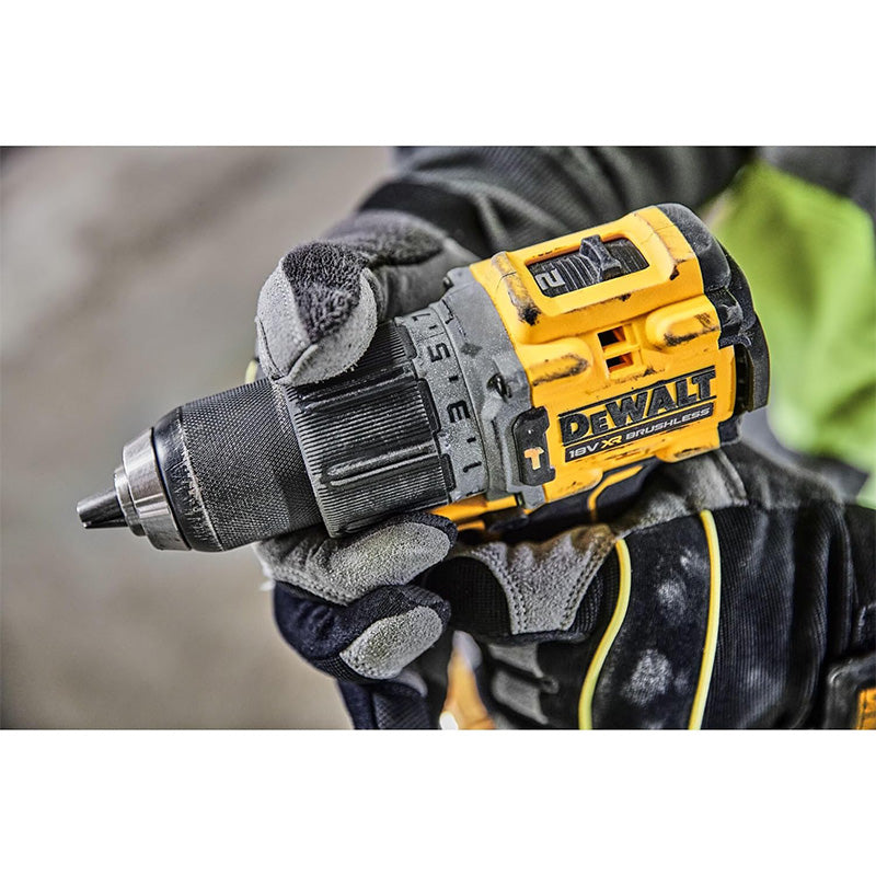 Perceuse-visseuse à percussion compacte 18V DEWALT DCD805P2T-QW avec coffret et 2 batteries 5,0 Ah