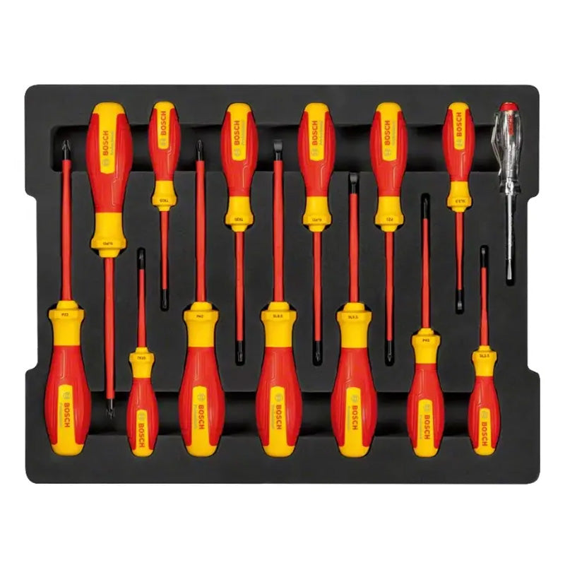 Tournevis VDE Screwdriver Set mixed 14pc - BOSCH - 1600A02NF9