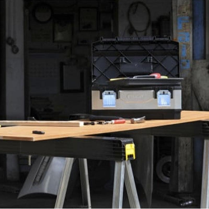 Lot de 2 tréteaux STANLEY  1-97-475 pliables et clipsables charge 350kg