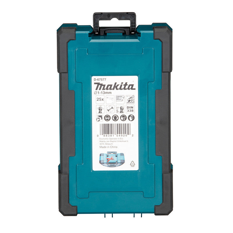 Coffret de 25 forets à métaux HSS-CO MAKITA D-67577