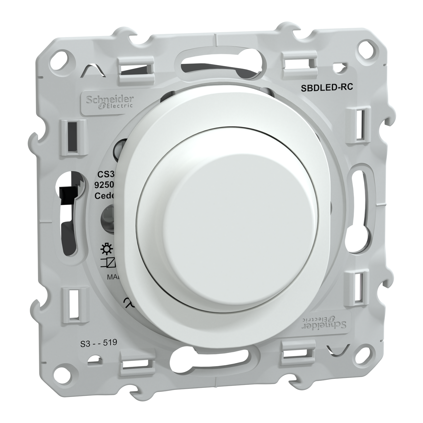 Variateur de lumière SCHNEIDER S320519 1 poste Ovalis Blanc