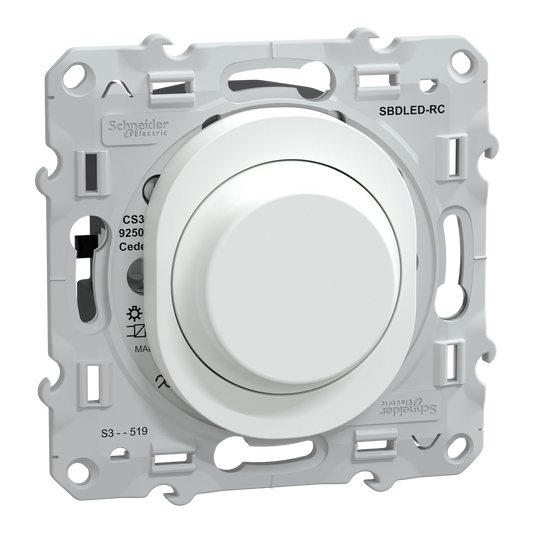 Variateur de lumière SCHNEIDER S320519 1 poste Ovalis Blanc