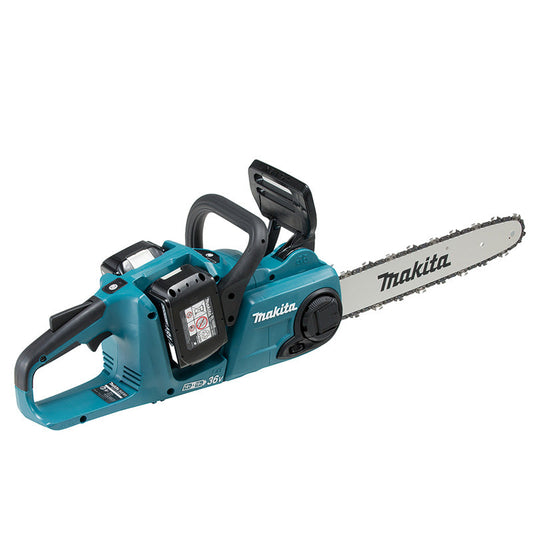 Tronçonneuse MAKITA DUC353RF2 36V 2x18V LXT 35 cm avec 2 batteries 18V 3Ah et chargeur rapide