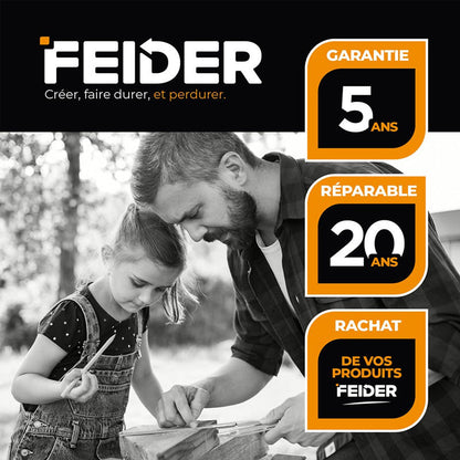 Tronçonneuse thermique FEIDER FTRTPRO45 46cm³ guide 46cm démarrage manuel