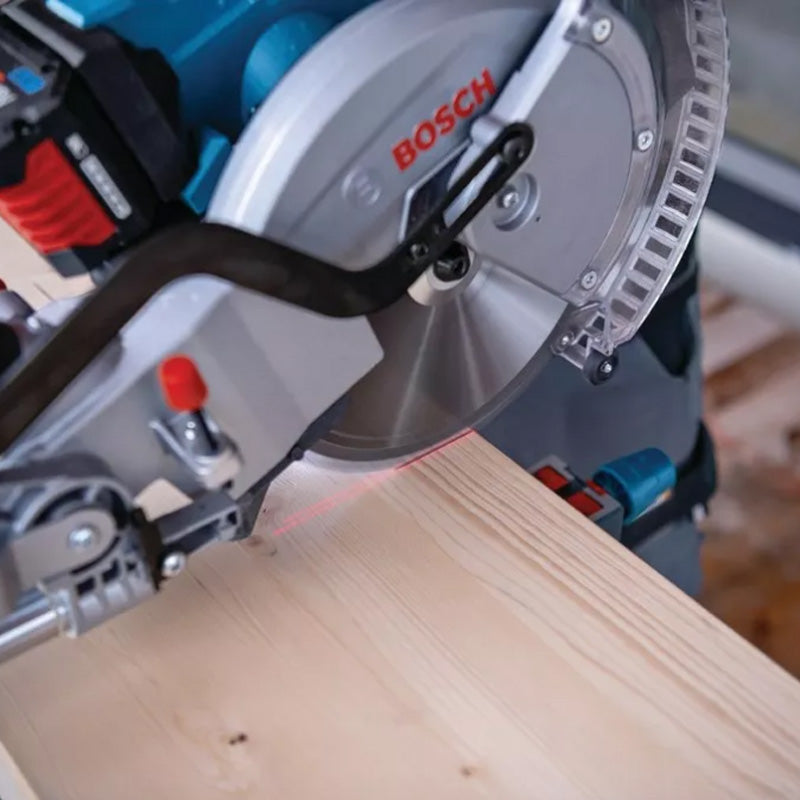 Scie à onglets Ø254mm sans-fil BITURBO BOSCH GCM 18V - 254 mm - 0 601 B51 100 Professional (vendu sans batterie) en carton avec accessoires